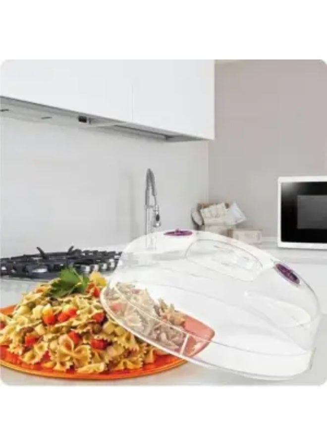 غطاء مايكروويف شفاف – غطاء طعام بلاستيك مقاوم للحرارة مع فتحات تهوية – يحافظ على نظافة الميكروويف ويمنع تناثر الطعام – سهل الغسل والاستخدام اليومي - متعدد الالوان - Image 3